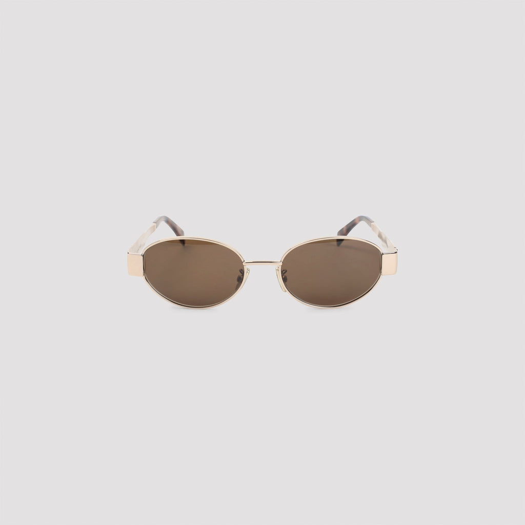 CELINE Triomphe 01 Oval Metal Sunglasses