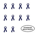 5/10/25/100 Pack Large Dark Blue Ribbon Pins