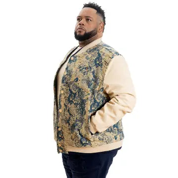 Veroma Tapestry Varsity Jacket - Khaki