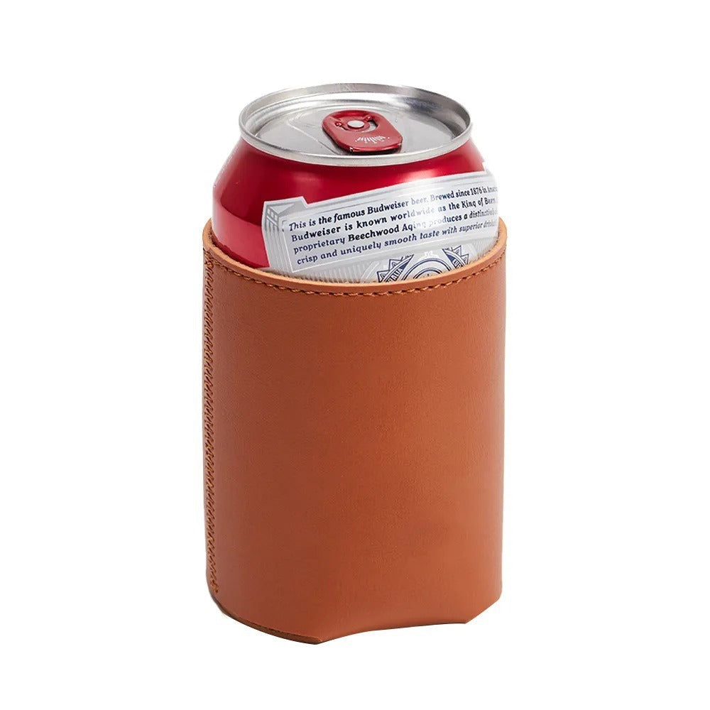 330Ml Canned Beer Leather Cup Cover