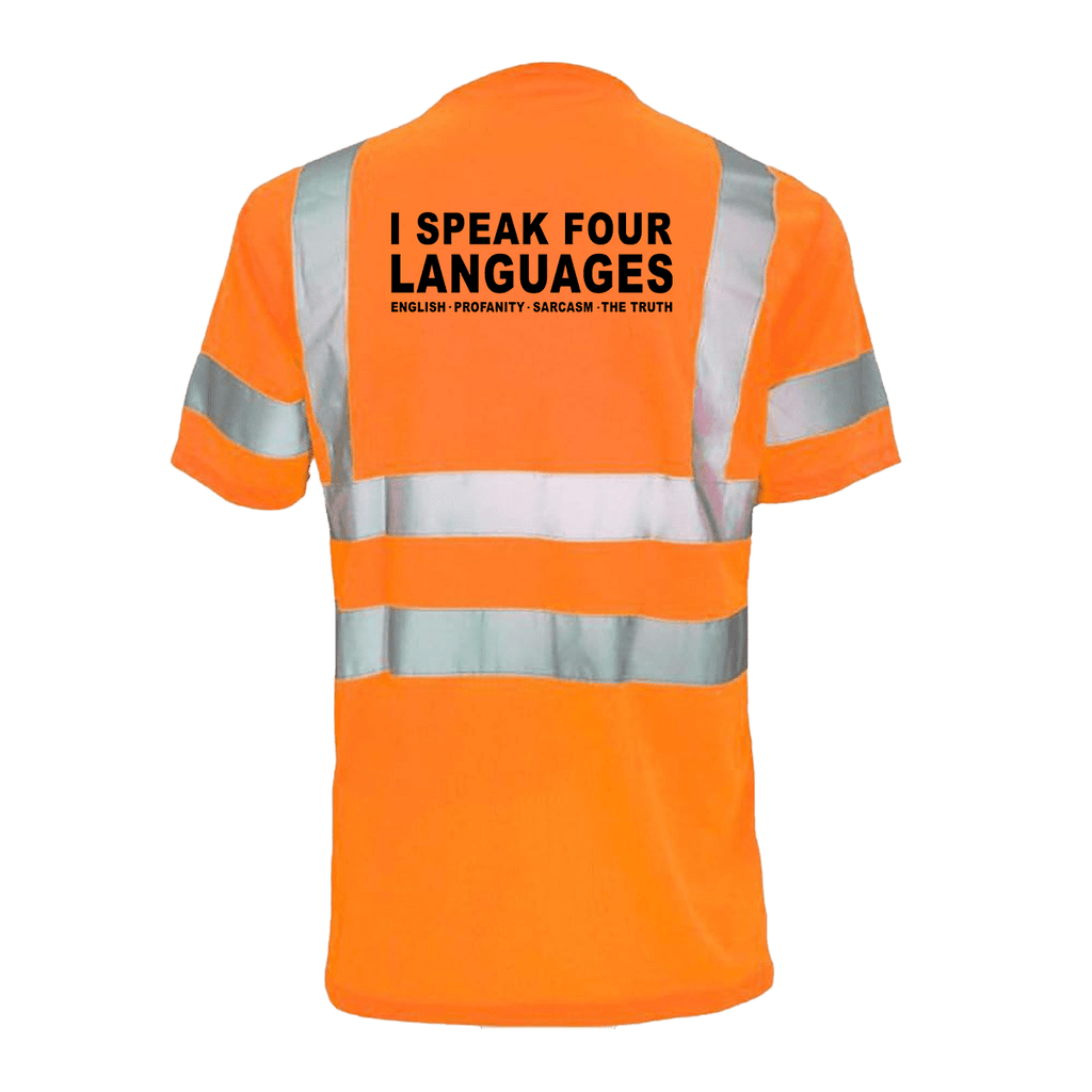 Four Languages - Reflective Safety T-Shirt