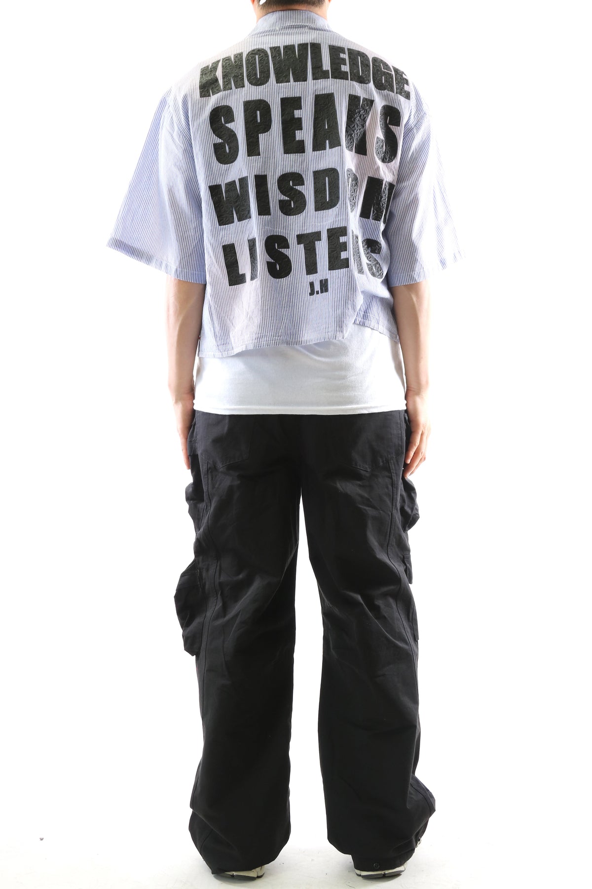 RIA Washed Flannel Crop Top Button Down Shirt