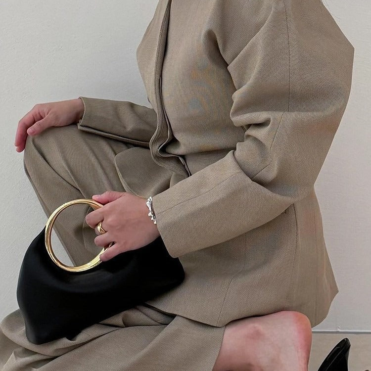 Simple Leather Clutch Handbag