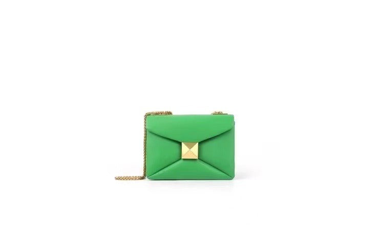 Candy-Green Leather Tote Bag