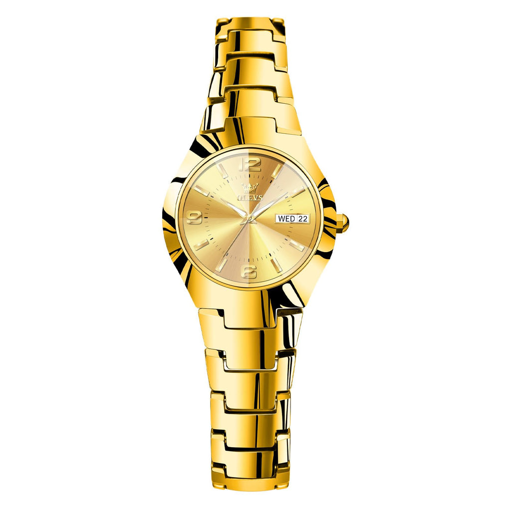 OLEVS Watch Women Luxury Dainty Vintage Square/Round Small Watches for Women Waterproof Stainless Steel Analog Women's Watches with Day Date Fashion Dress Easy Read Female Watch Reloj para Mujer