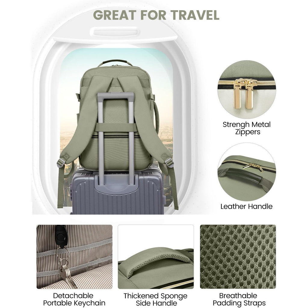 Travel Carry-On Luggage Set with 3 Organizer Pouches