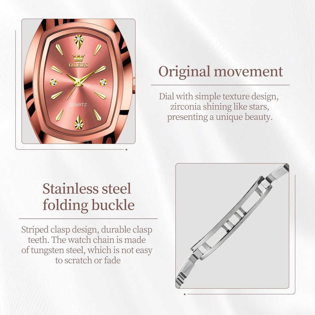 OLEVS Women's Luxury Elegant Watch, Fashion Waterproof Ladies Dress Watch, Stainless Steel Gold Silver Watches for Women, Small Wrist with Day Date, Ideal for Gift Daily Wear