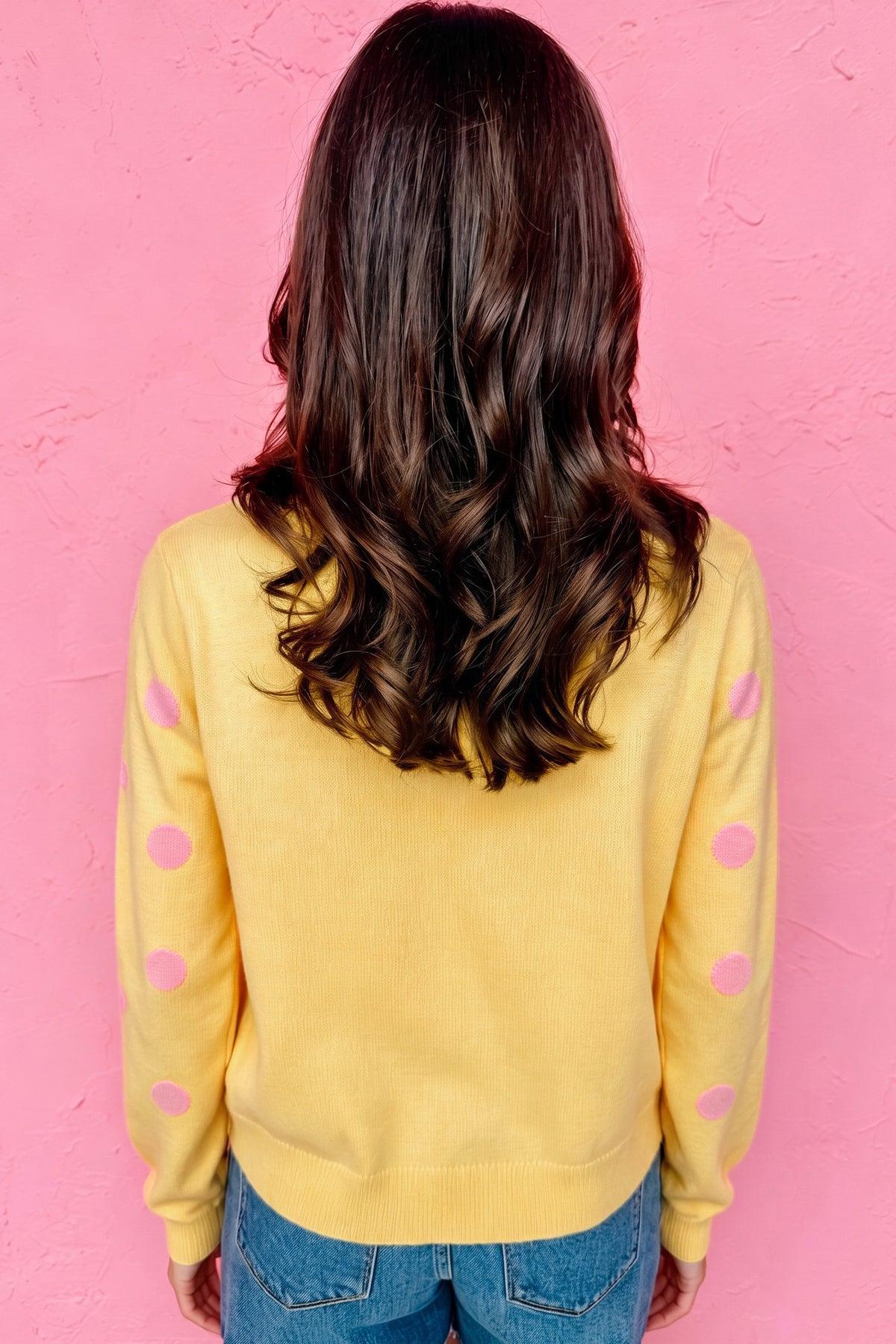 Casual Polka Dot Sweater Cardigan