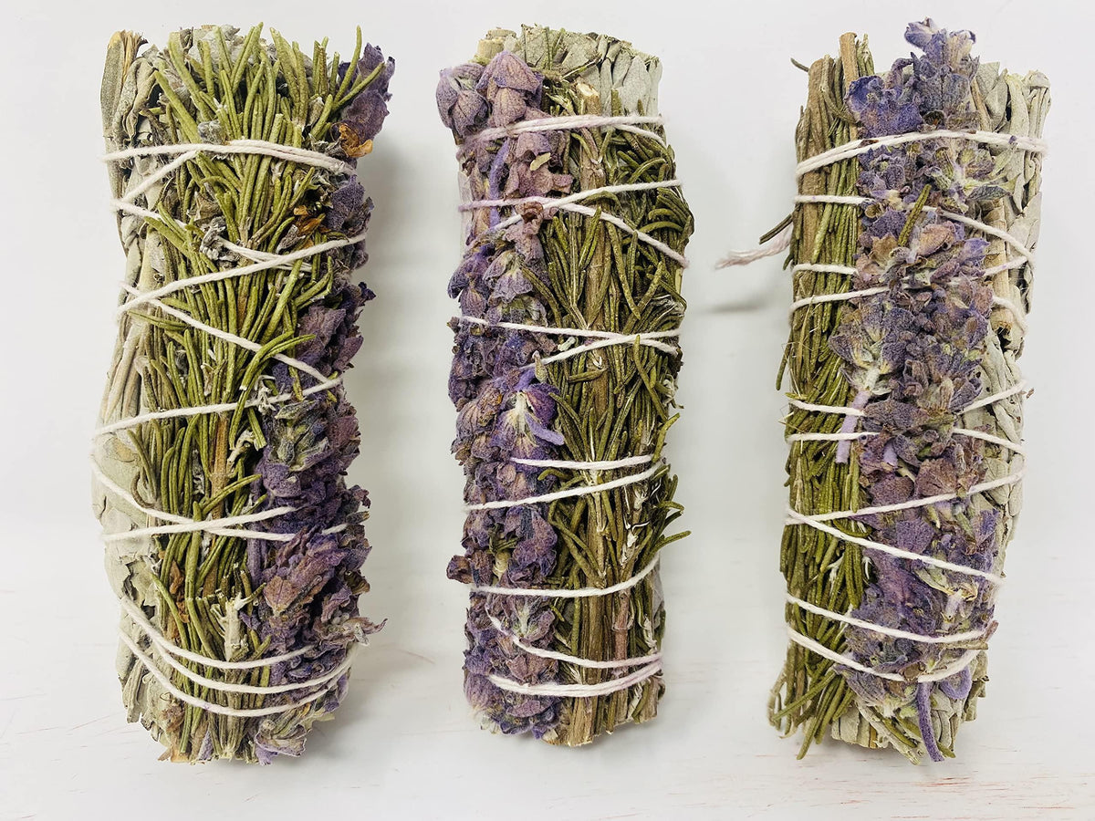 Bholi Sage Plus Sage Smudge Kit Pack of 6 White Sage Smudge Stick 4Inch Long Used for Meditation Smudging Rituals and Cleansing Getting Rid of Negative Energy Sustainably Grown California Sage