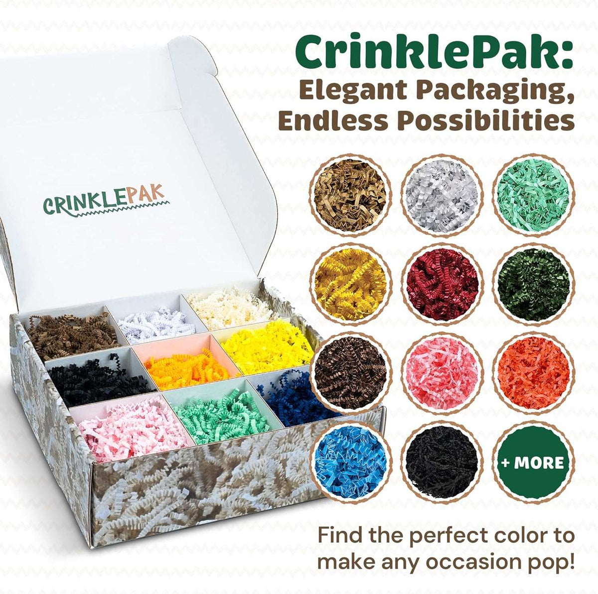10 LB Candy Cane Crinkle Paper