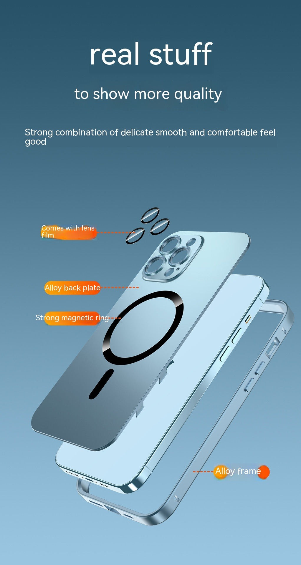 Magnetic Single-Sided Spring Fastener Phone Case