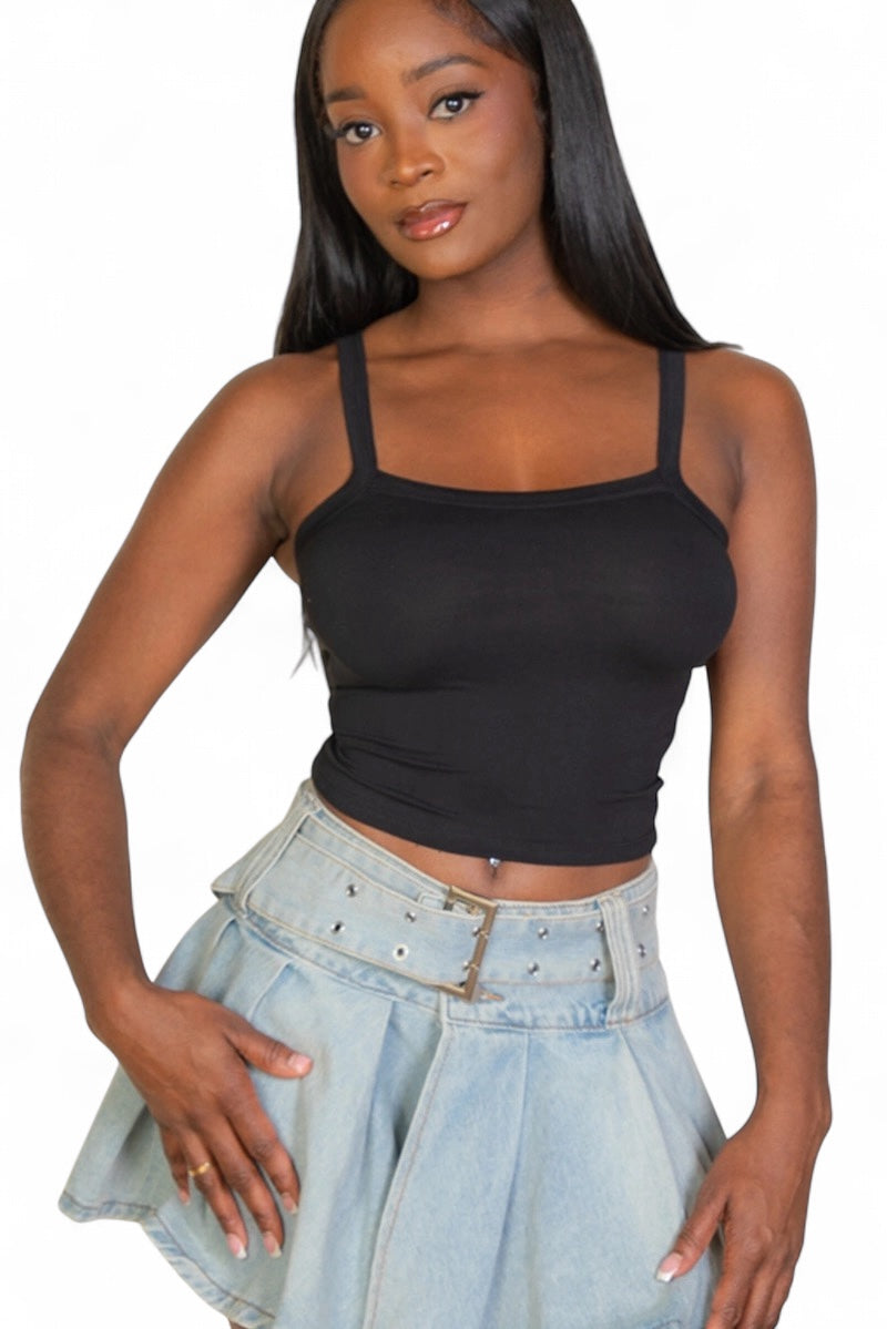 Solid Strap Tank Top   {BT5515}