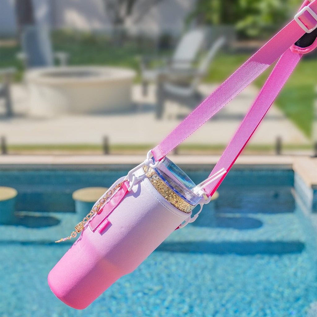 Pretty In Pink Stainless Tumbler Carrier Sleeve