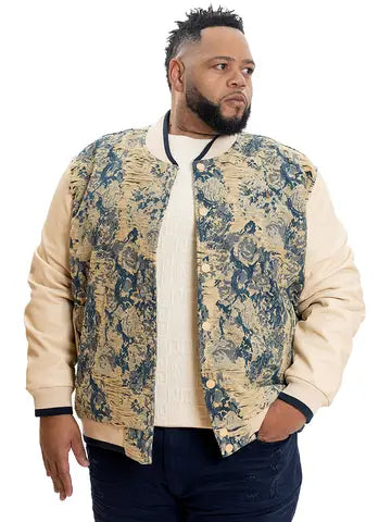 Veroma Tapestry Varsity Jacket - Khaki