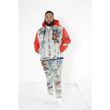Love Kills Denim Set- Big & Tall