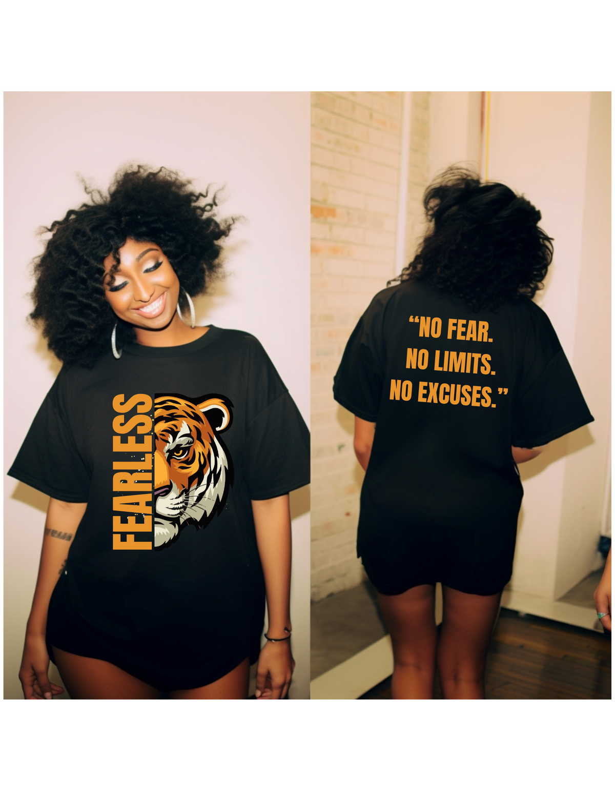 Fearless Tiger | Graphic Tee & Hoodie | Wear the Strength of the Fearless