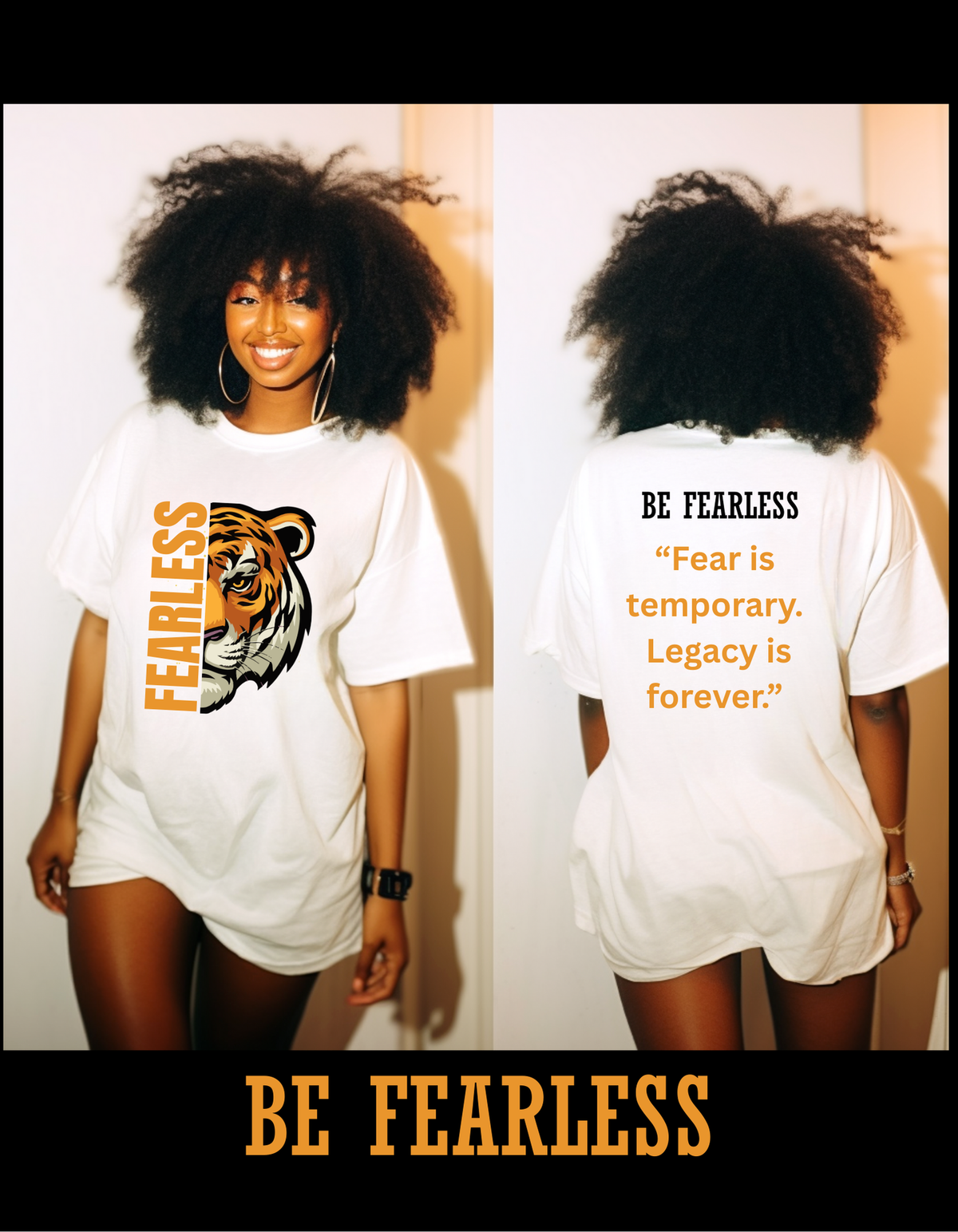 Fearless Tiger | Graphic Tee & Hoodie | Wear the Strength of the Fearless