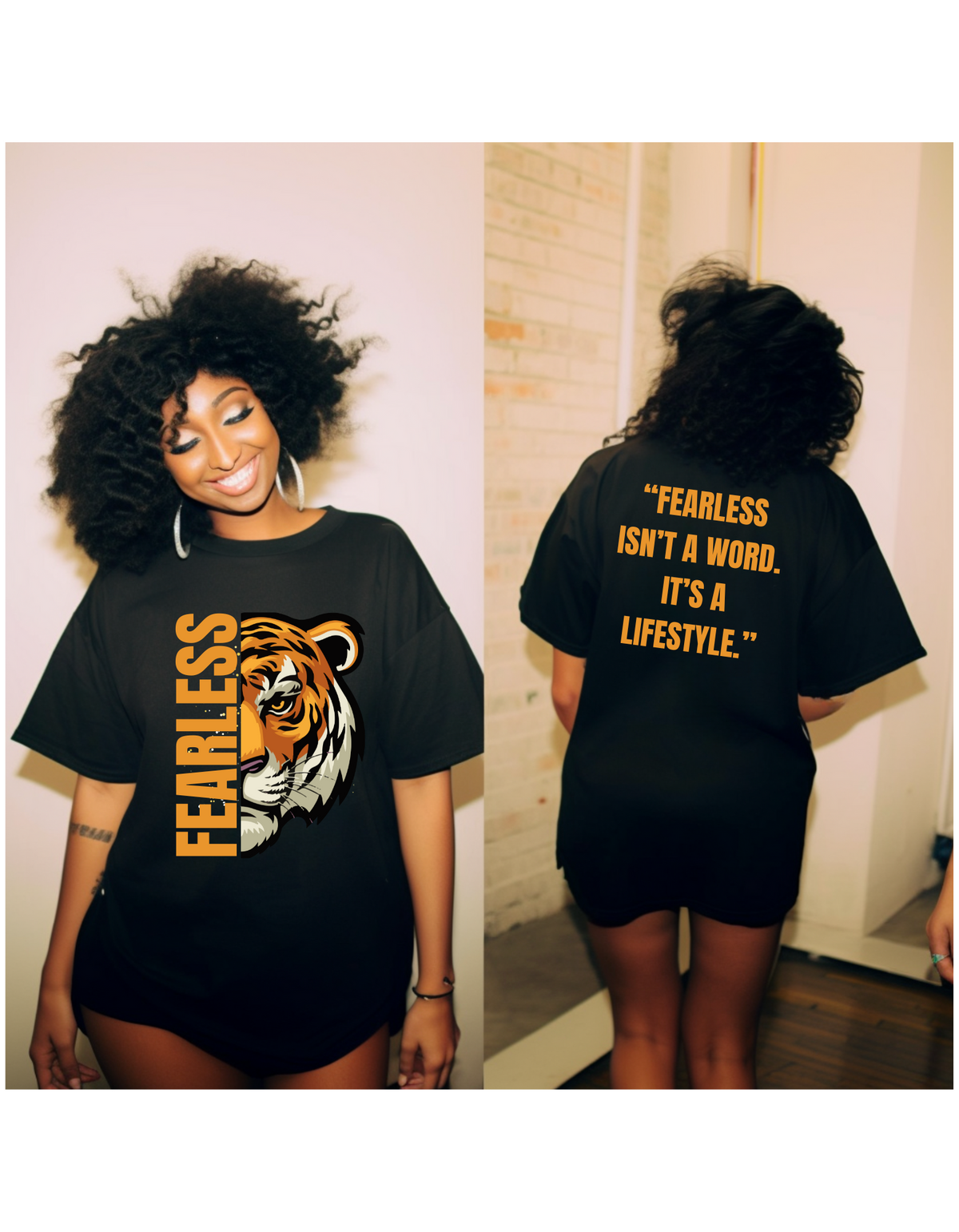 Fearless Tiger | Graphic Tee & Hoodie | Wear the Strength of the Fearless