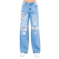 Wide Leg Released Hem Jeans