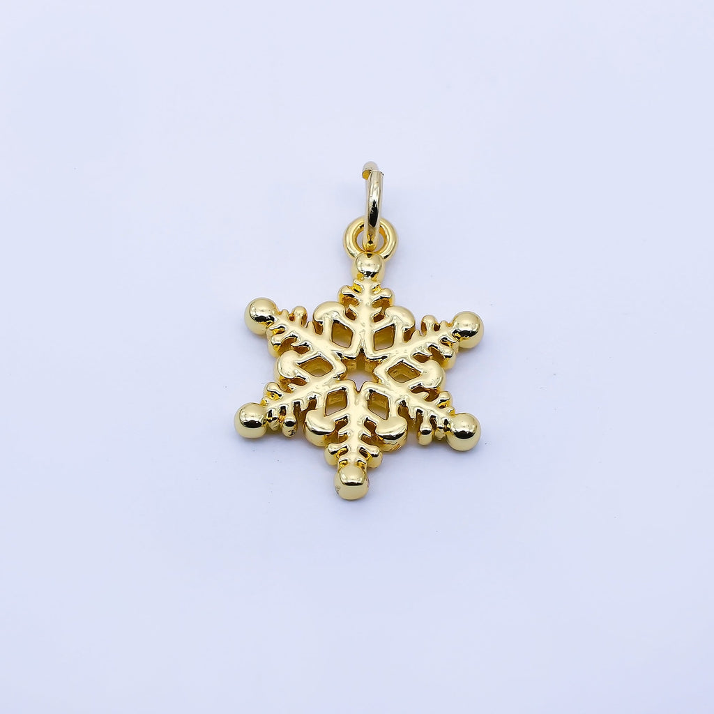 24K Gold Filled 17mm Snowdrop Minimalist Charm in Gold & Silver | C937