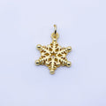24K Gold Filled 17mm Snowdrop Minimalist Charm in Gold & Silver | C937