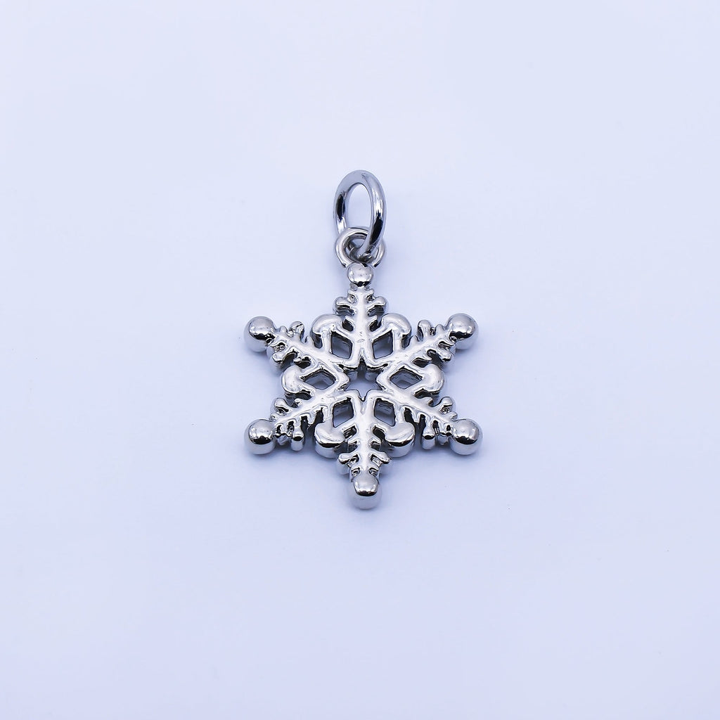 24K Gold Filled 17mm Snowdrop Minimalist Charm in Gold & Silver | C937