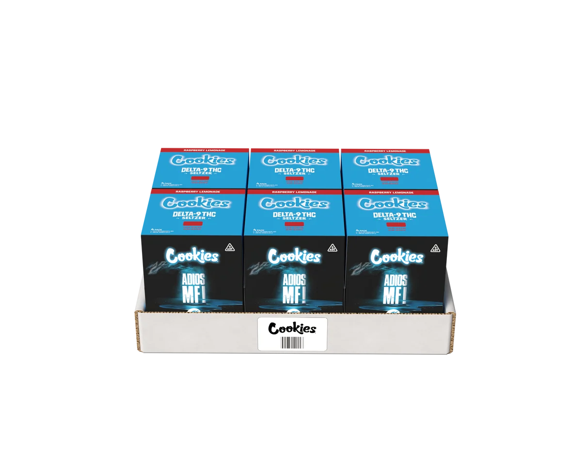 Cookies - Delta 9/THC Seltzer Can 10mg - Adios MF - 4 Pack