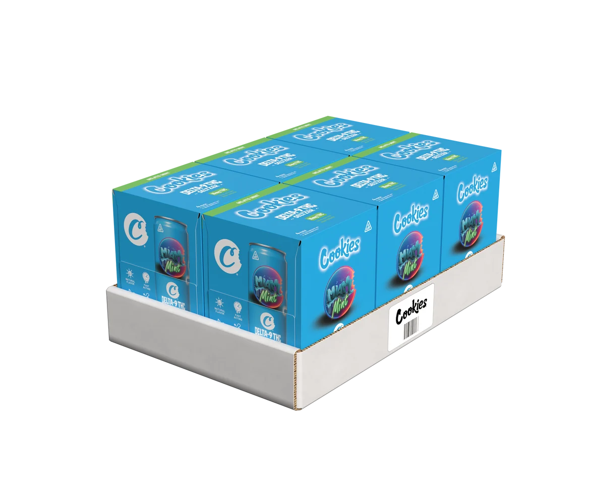 Cookies - Delta 9/THC Seltzer Can 10mg - Miami Mint - 4 Pack