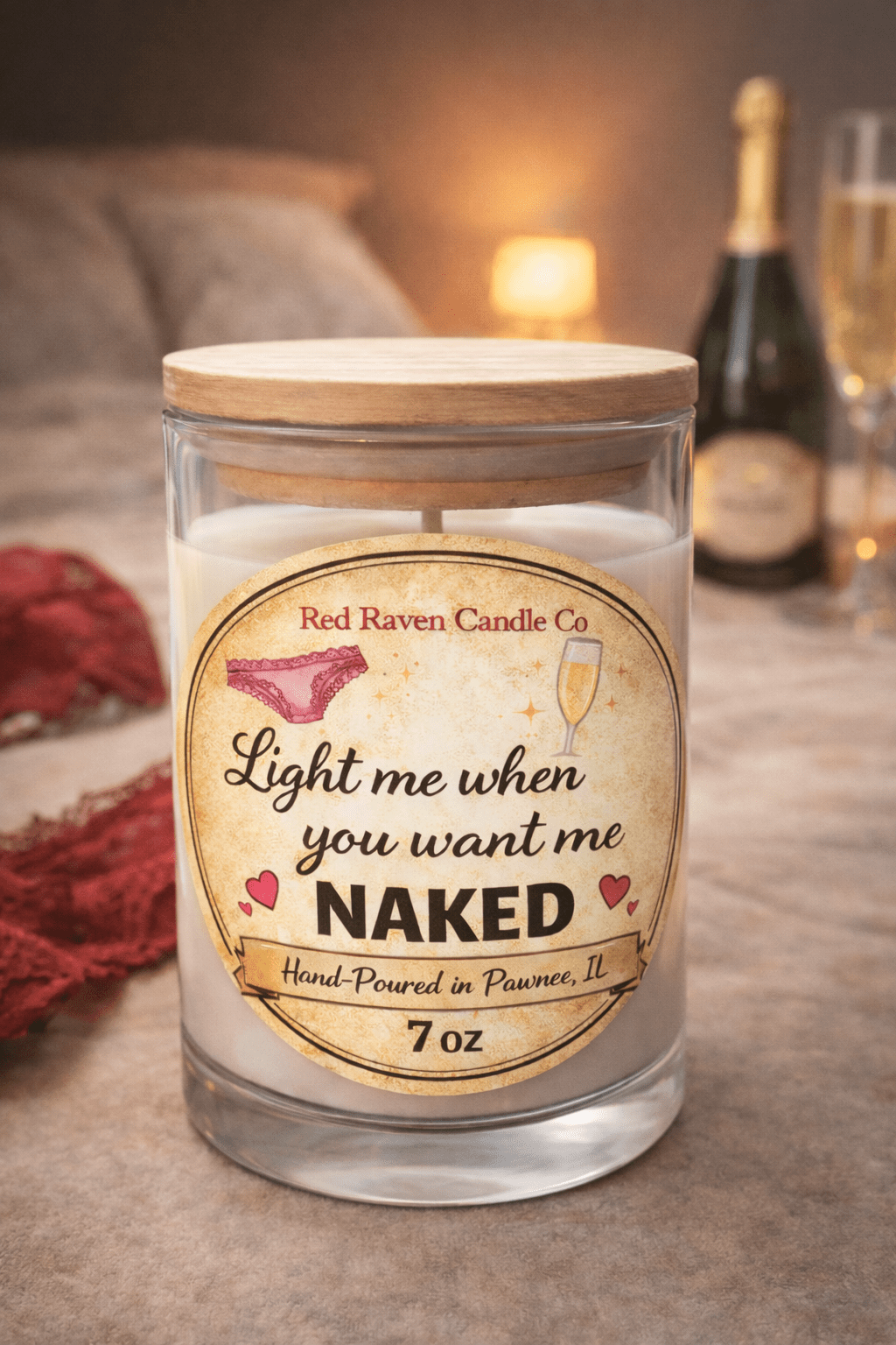 Light Me When You Want Me Naked – Funny Adult Cheeky Scented Candle
