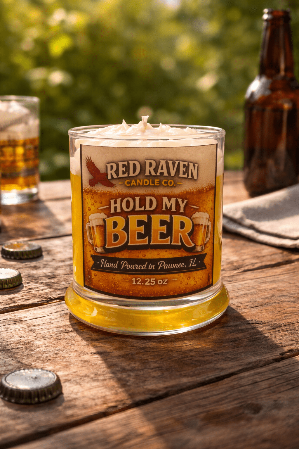 Hold My Beer Candle – Realistic Beer Glass Candle (12.25 oz)