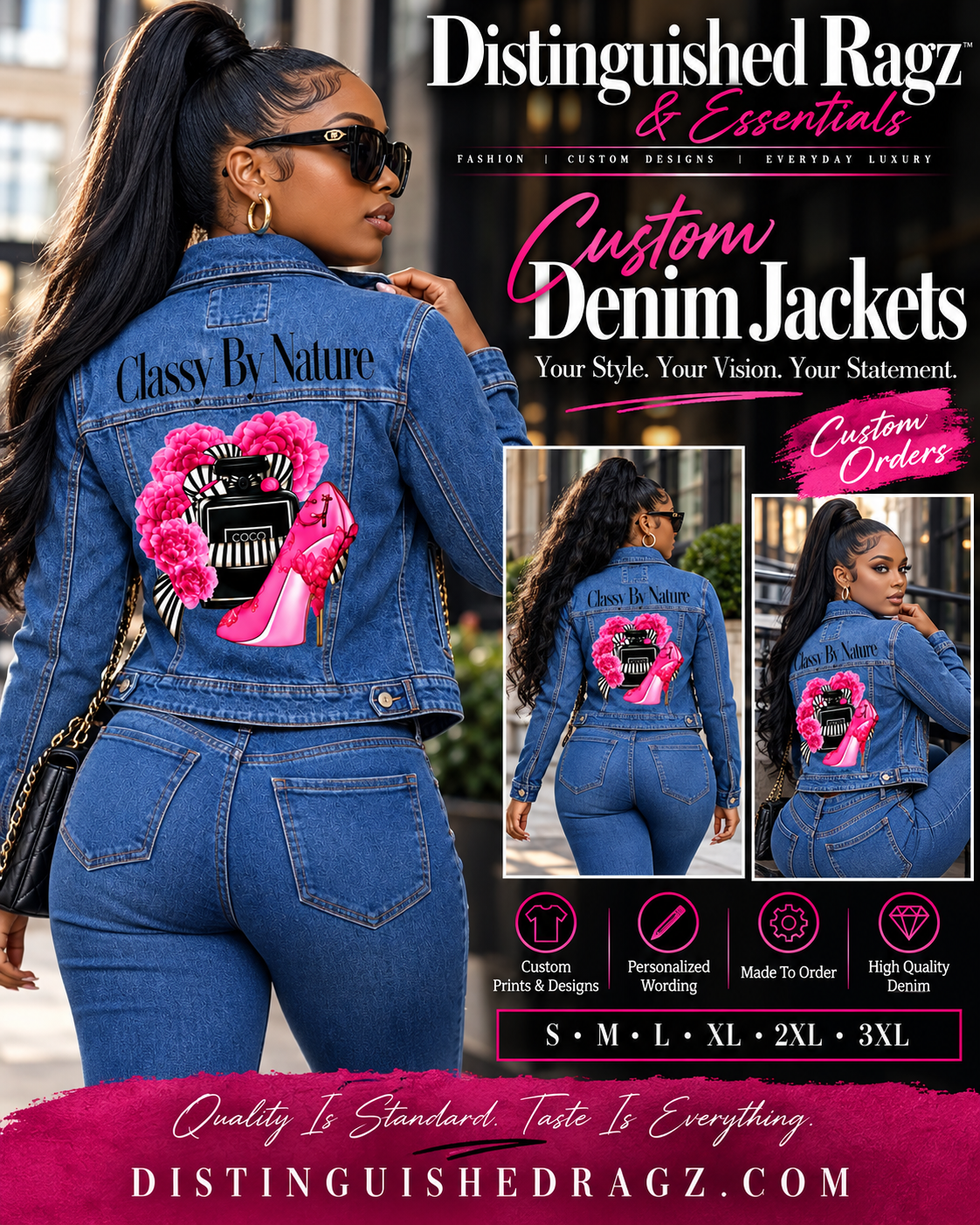 Distinguished Ragz "Classy By Nature" Denim Classic-Cut Jacket