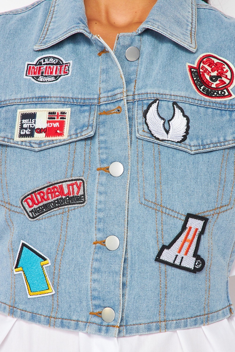 Denim Patch Button Up