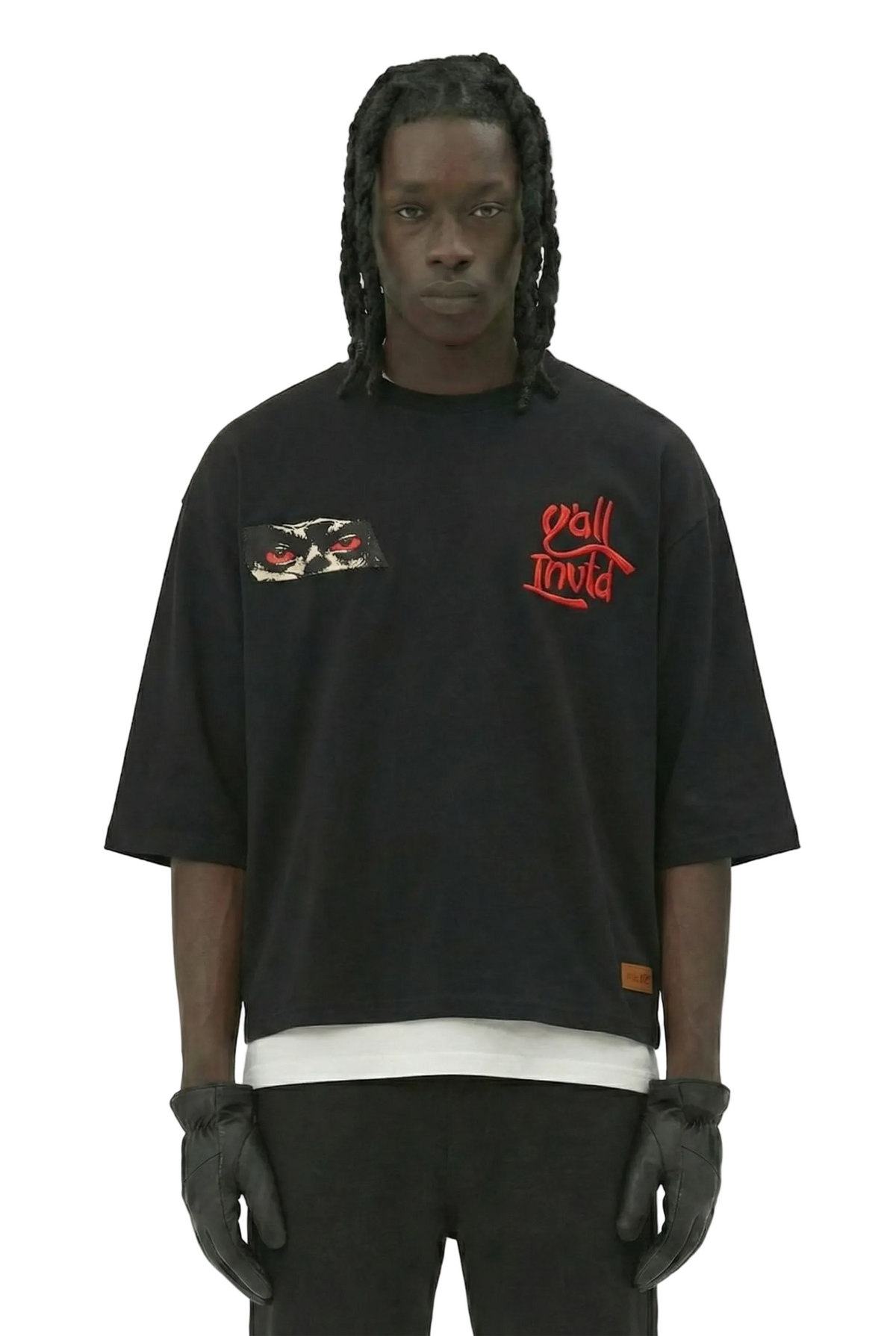 MIESHA SN/ Jersey 3/4 Sleeve Crop Top Tee