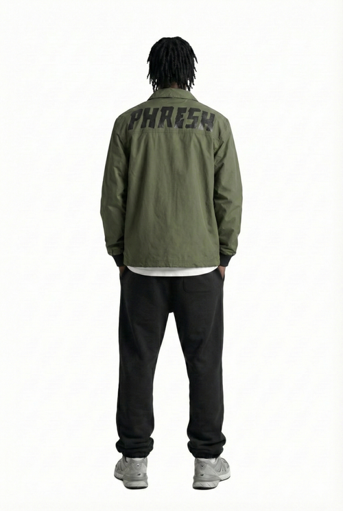 ANAS Men's premium crispy nylon long sleeve coach jacket