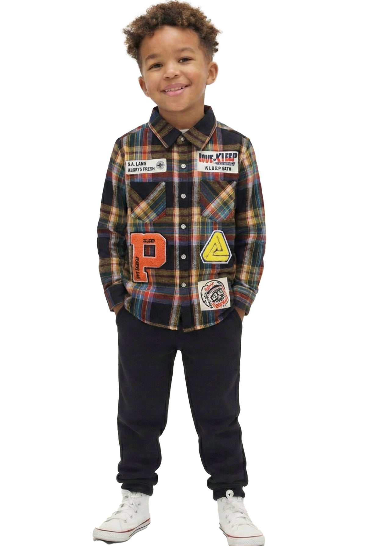 MIKADO Kid's Premium Flannel Button Down Shirt