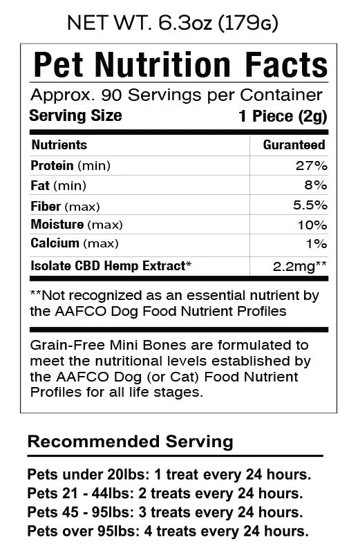 Cookies - CBD Pet Treat 16oz 200mg - Soft Chew - Baked Bones