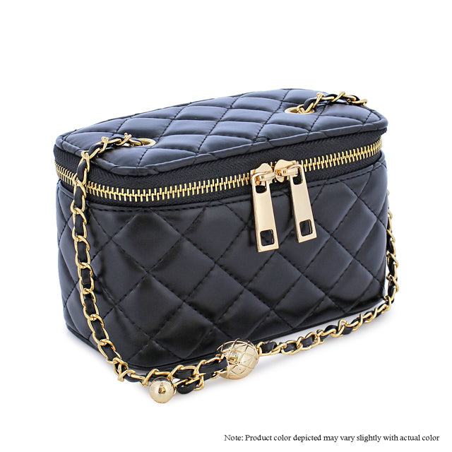 Quilted Shoulder Bag - Black