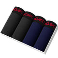 Men's Cotton Boxer Shorts 4PCS Soft Stretch Underwear Set