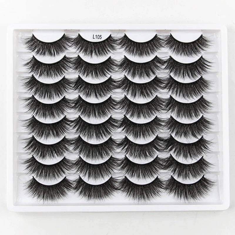 SHIDISHANGPIN 3/5/16 Pairs Natural Long False Eyelashes Dramatic Fluffy 3D Mink Lashes Wispy Wholesale Eye Lashes Thick Cils