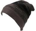 Sakkas Balmn Unisex Striped Heather Long Beanie Hat, Faux Fur Lined