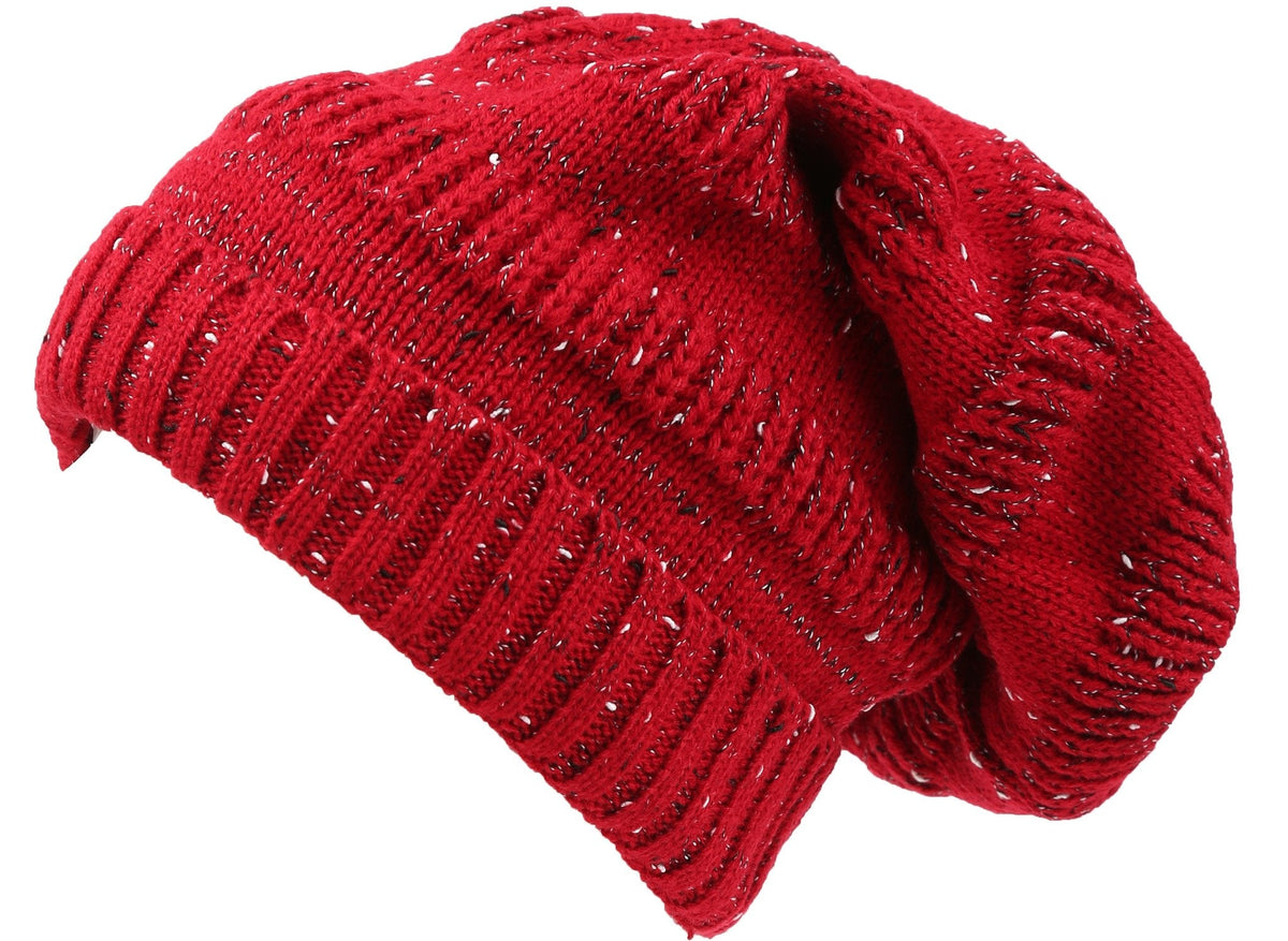 Sakkas Kase Unisex Striped Knit Fisherman Slouchy Beanie Hat