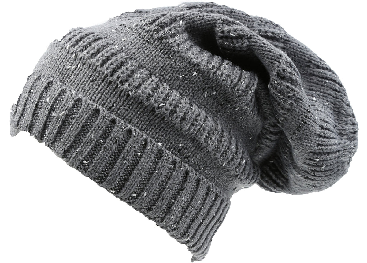 Sakkas Kase Unisex Striped Knit Fisherman Slouchy Beanie Hat