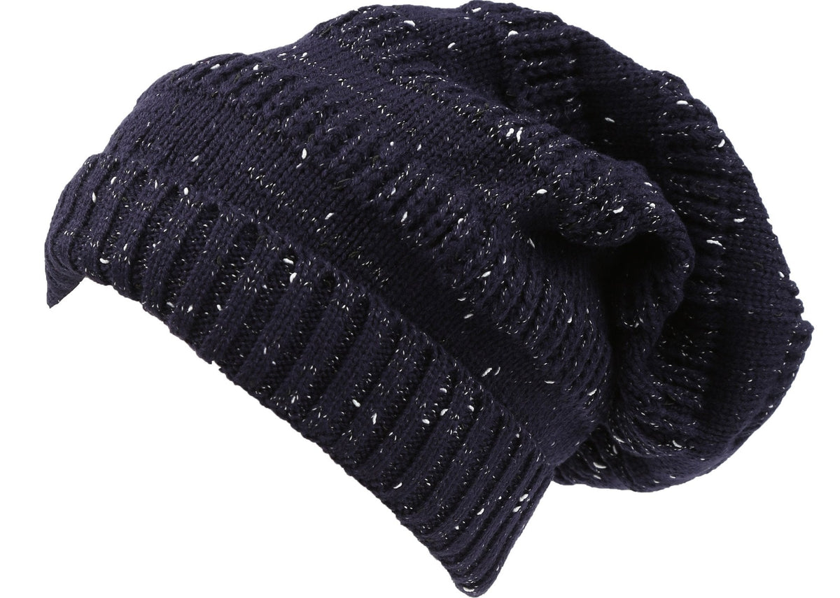 Sakkas Kase Unisex Striped Knit Fisherman Slouchy Beanie Hat