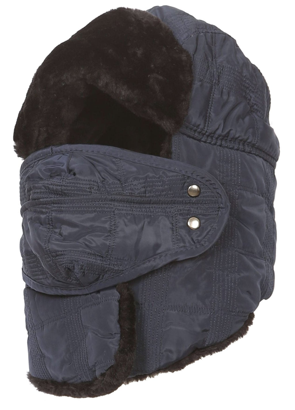 Sakkas Dab Unisex Faux Fur Trapper Ushanka Hat with Removable Mask