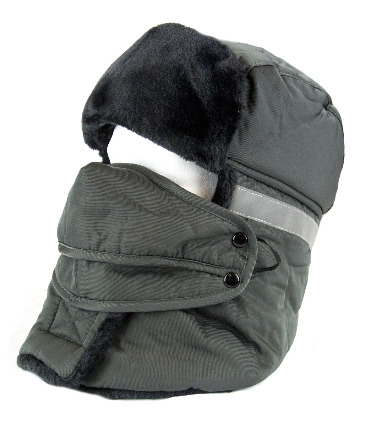 Sakkas Dab Unisex Faux Fur Trapper Ushanka Hat with Removable Mask
