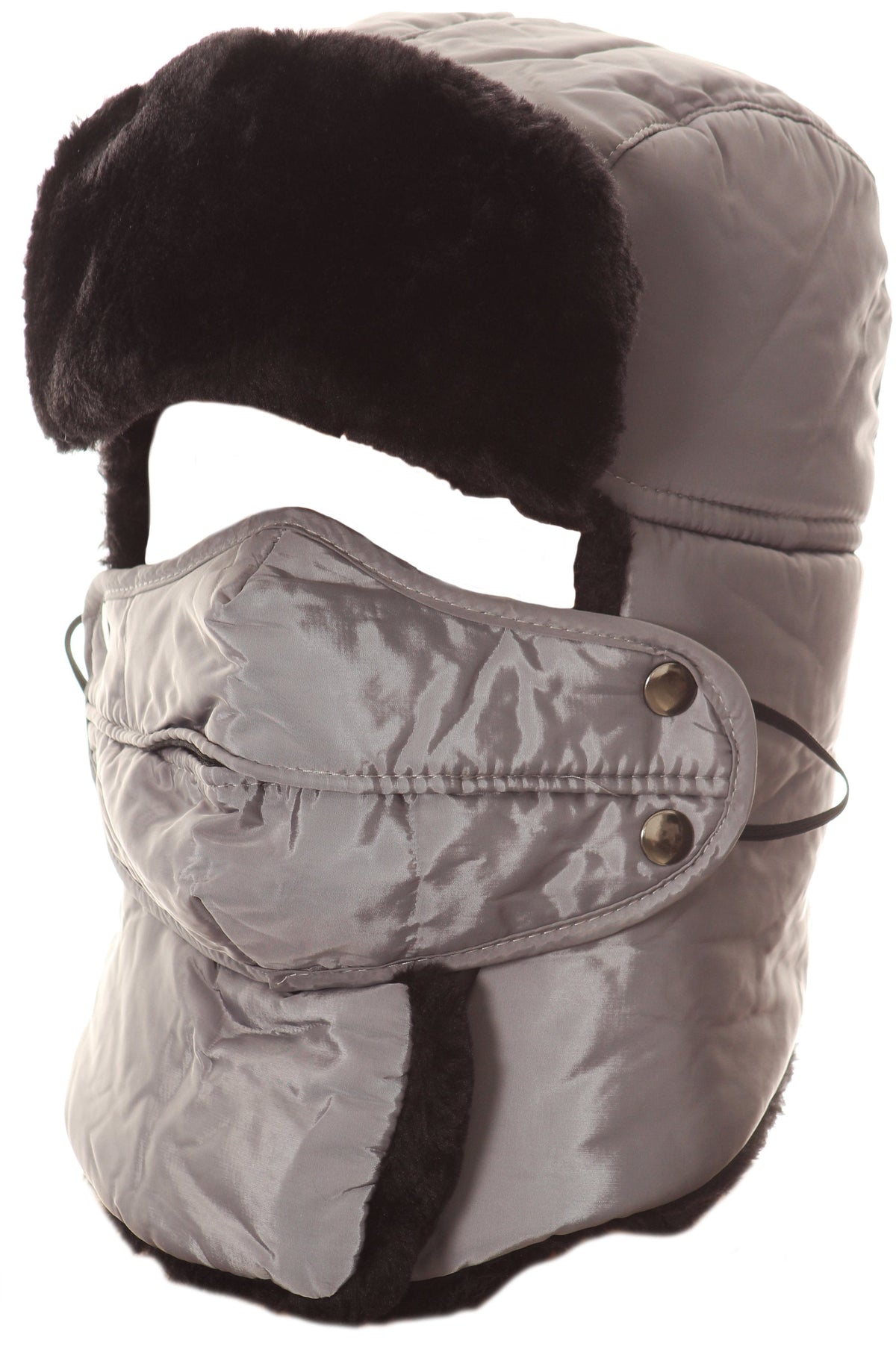 Sakkas Dab Unisex Faux Fur Trapper Ushanka Hat with Removable Mask