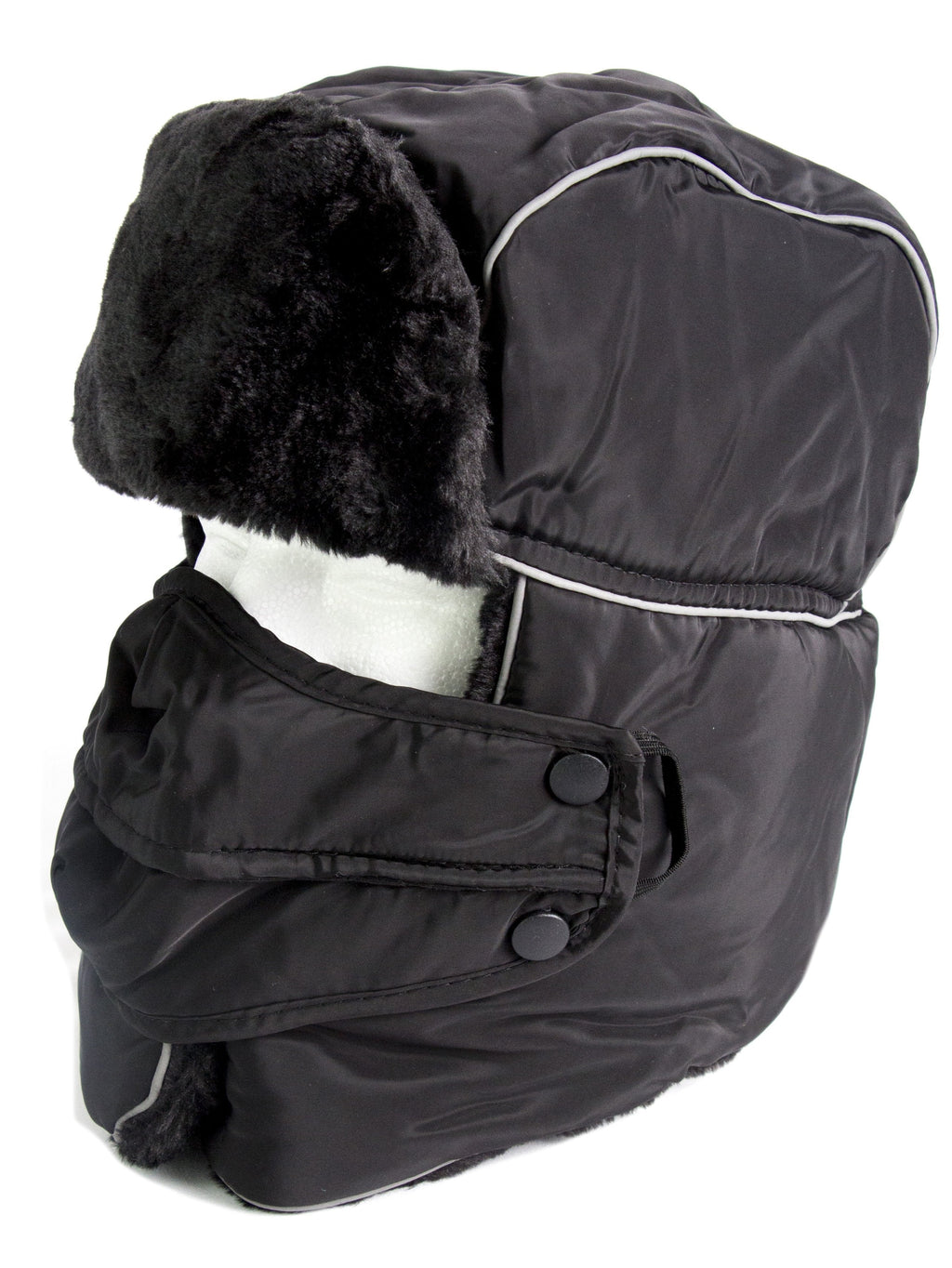 Sakkas Alex Windproof Faux Fur Trapper Ushanka Hat with Removable Mask