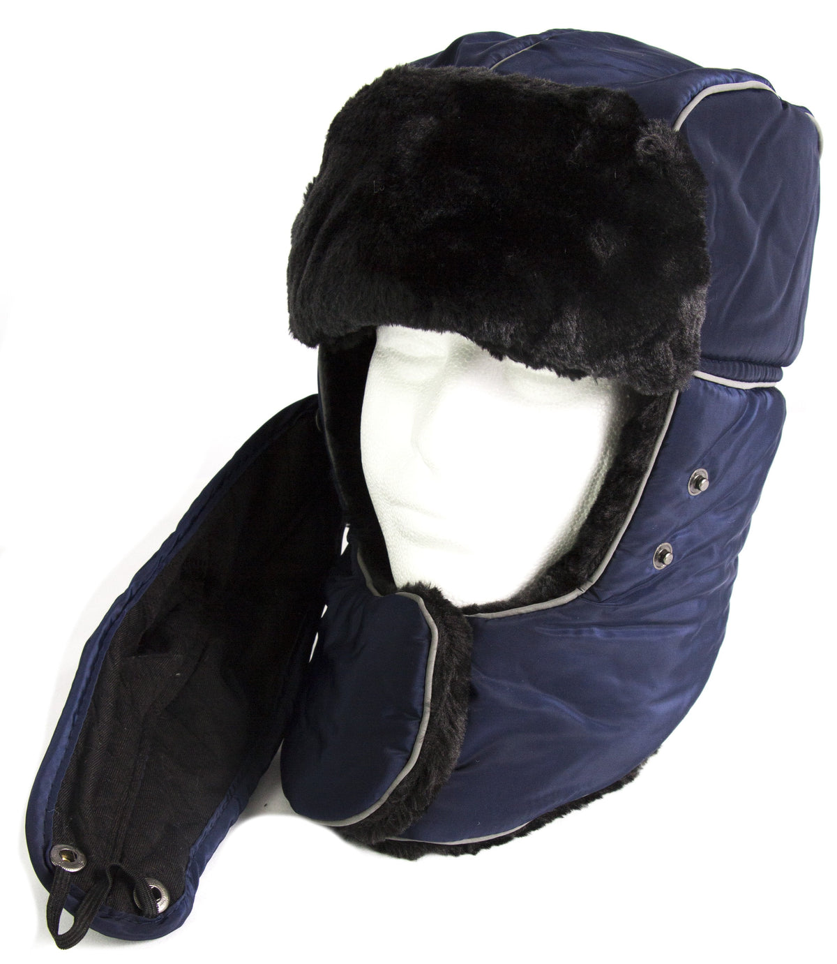 Sakkas Alex Windproof Faux Fur Trapper Ushanka Hat with Removable Mask