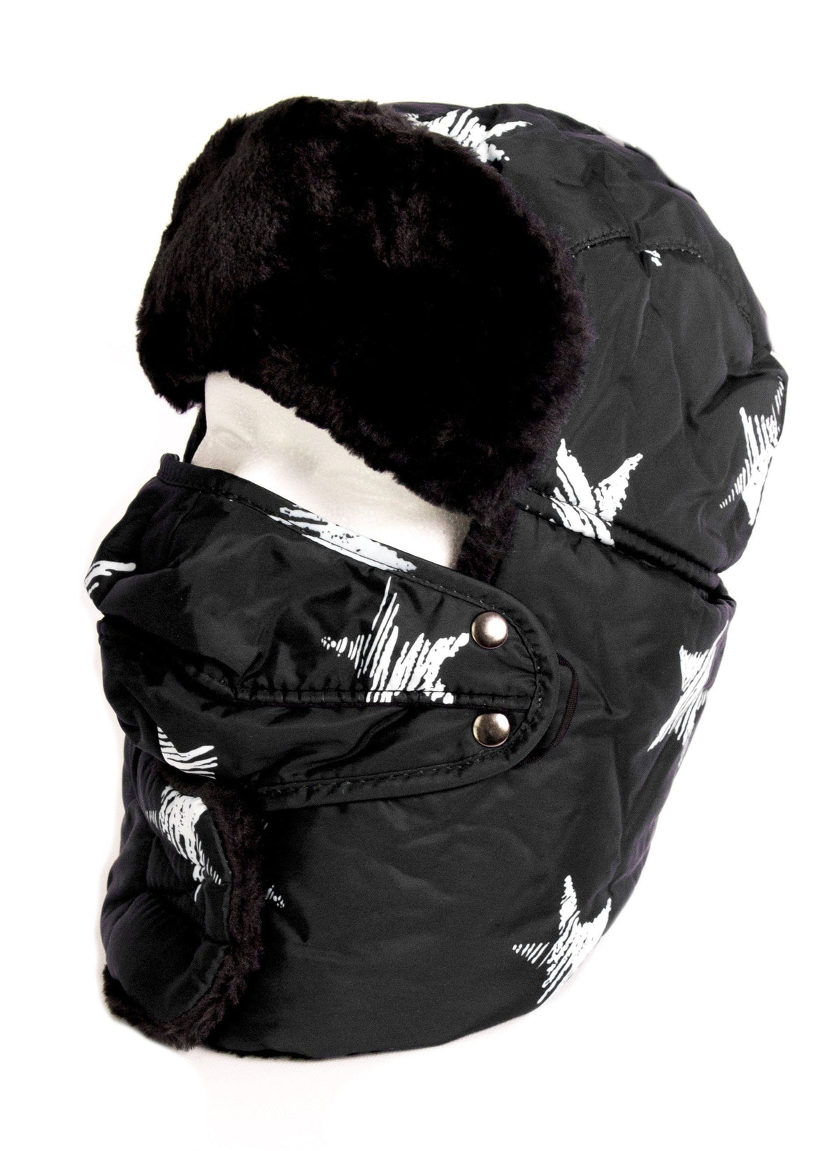 Sakkas Alex Windproof Faux Fur Trapper Ushanka Hat with Removable Mask