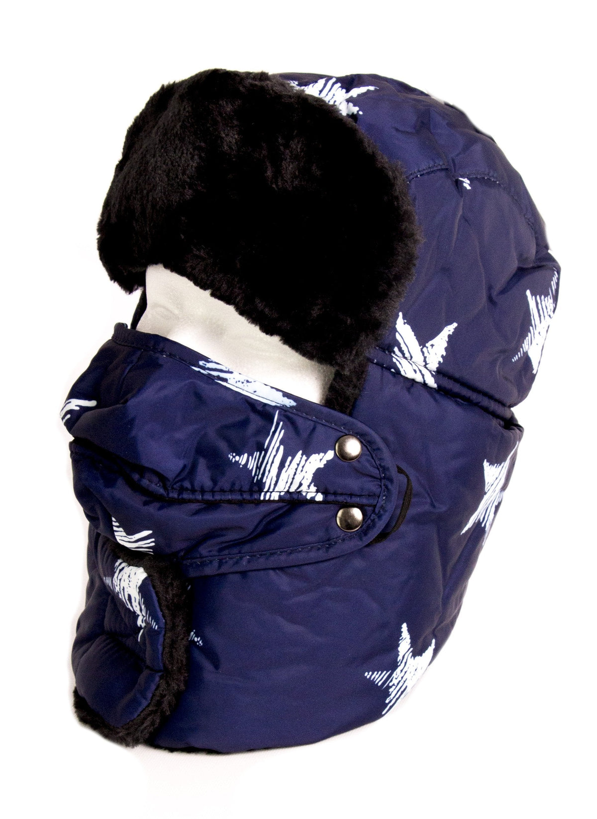 Sakkas Alex Windproof Faux Fur Trapper Ushanka Hat with Removable Mask
